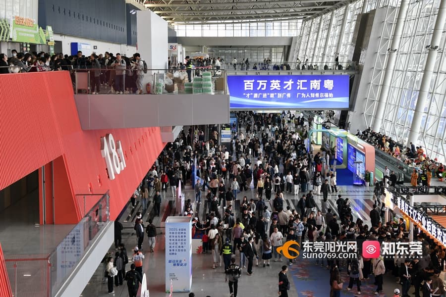 东莞非遗、潮玩、美食亮相"百万英才汇南粤"招聘会