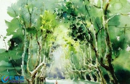 水彩画的构图方式，绘画通用