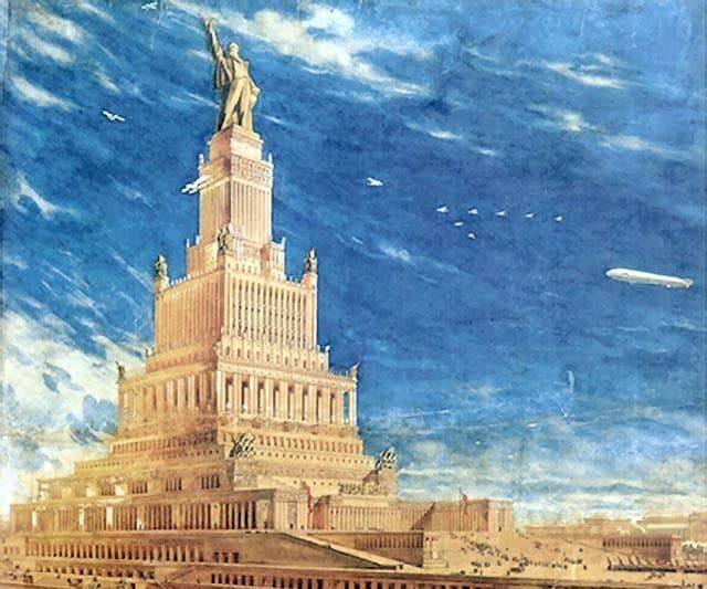 苏维埃宫殿：本欲踩自由女神、超帝国大厦，却成世界第一烂尾楼？