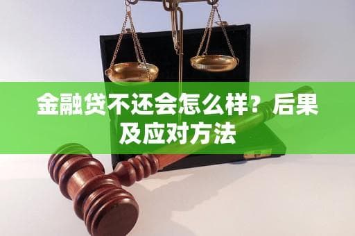 金融贷不还会怎么样？后果及应对方法