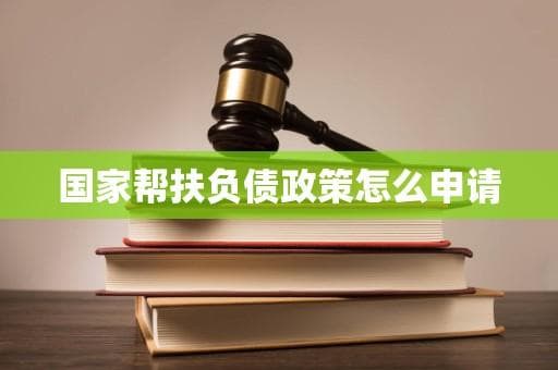 国家帮扶负债政策怎么申请