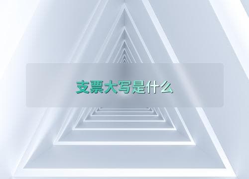 支票大写是什么？一文详解财务会计中的重要规范