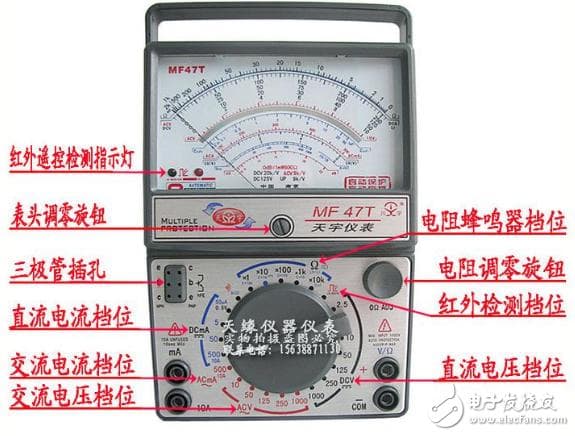 指针万用表内部结构图详解