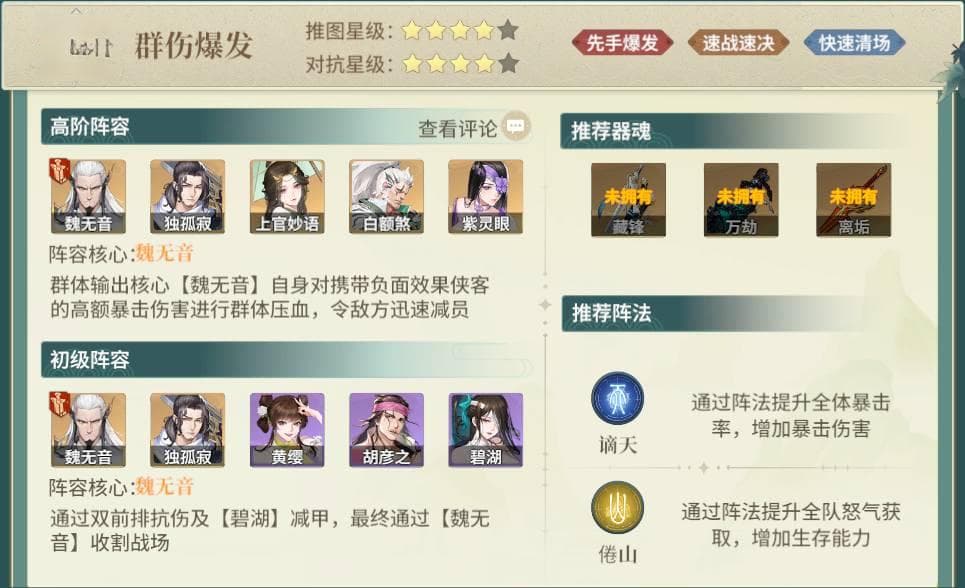 江湖如梦强力主流阵容有哪些