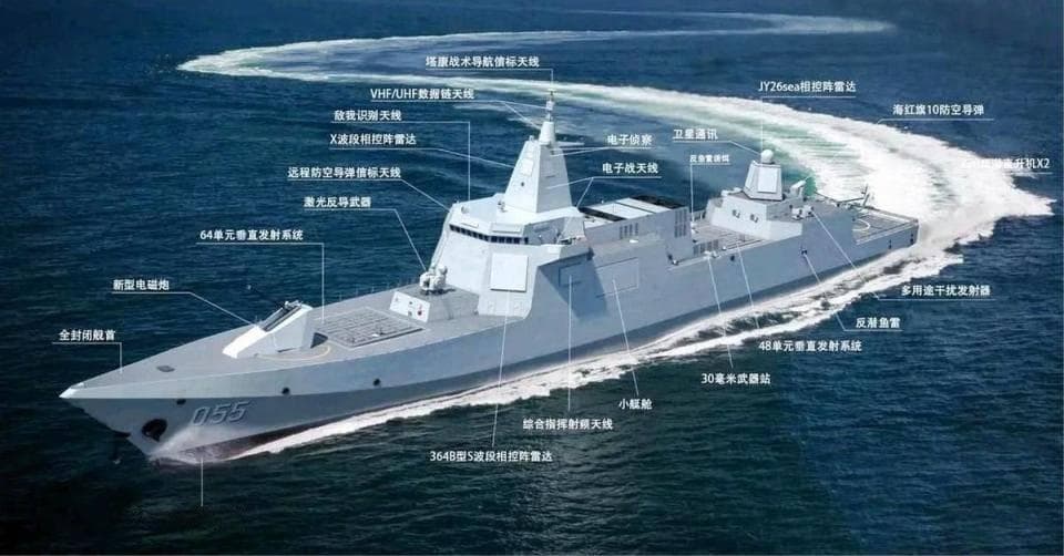 055大驱升级版计划现身，武器装备更加先进，美国都看不懂了