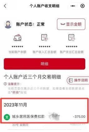 北京2025年度城乡居民医保缴费开始，三种方式查询共济账户扣款情况