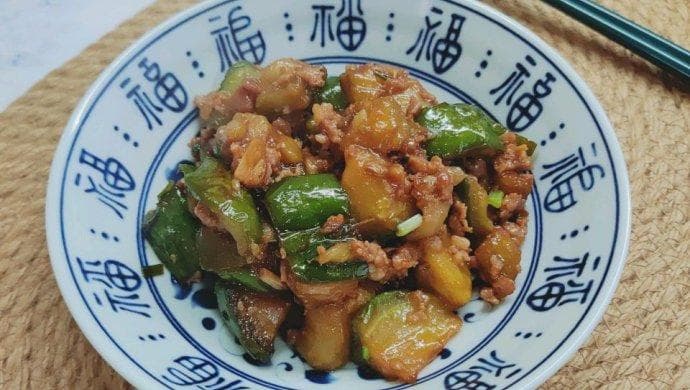 养生少油版肉沫茄子