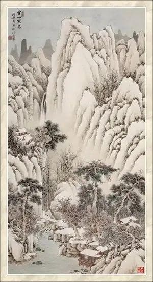 贾国英作品赏析：墨染山川呈妙境，笔耕丘壑蕴深情