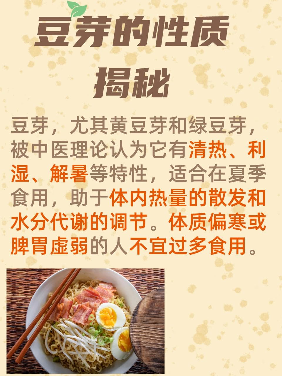 餐桌上的学问：豆芽的凉热属性及其食用指导