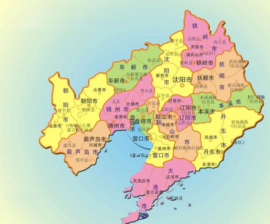 中国各省地区详细政区图汇总