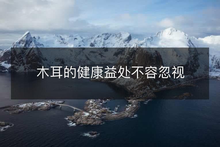 木耳的健康益处不容忽视