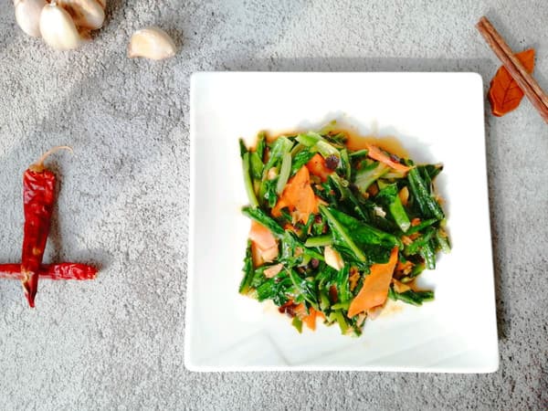 丰富餐桌味～豆豉油麦菜