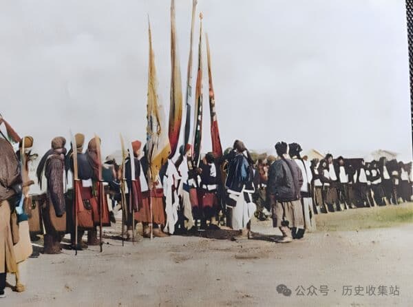 清末上色老照片：东北清军；厦门八旗绿营军；外使妻子等慈禧召见