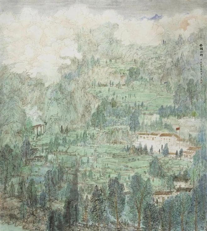 陶振兴作品赏析：翠谷青山寻逸境，云间大嶽颂丰姿