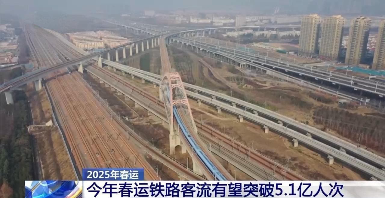 2025年春运铁路客流将突破5.1亿人次，多部门联合保障出行需求