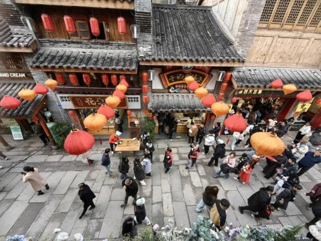 重庆十八梯成热门打卡地 巴渝文化新窗口