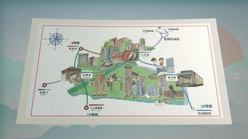 《左岸地铁美食线路图》带游客打卡朝阳美食