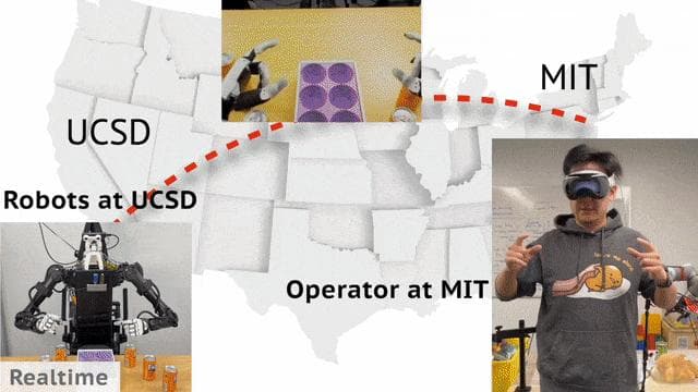 UCSD和MIT的华人学者最新成果展示：沉浸式远程遥操作机器人