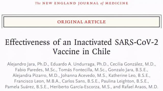 NEJM发布科兴中维新冠疫苗真实世界研究数据