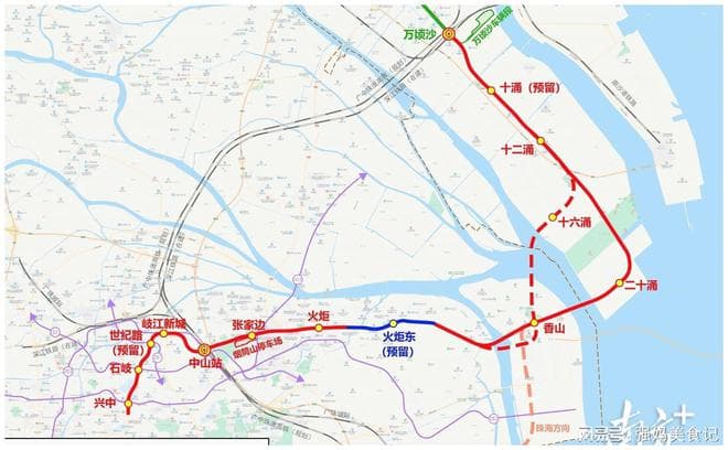 南珠（中）城际建设提速，中山翠亨新区凸显枢纽角色