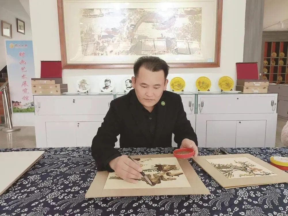 用粮画来讲述成语故事