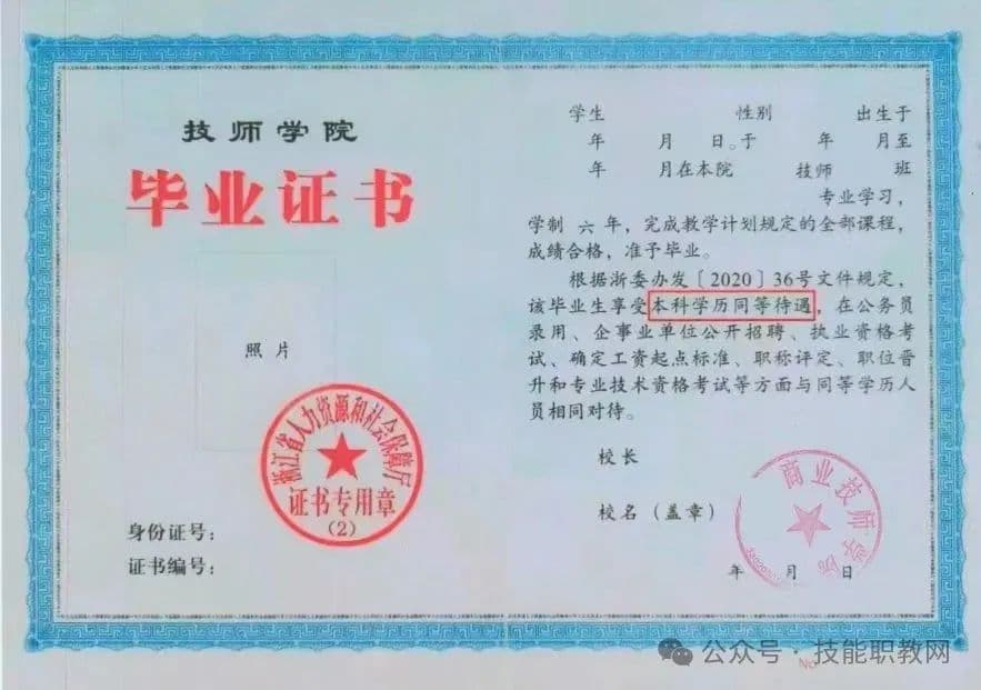 技工、技师学院毕业生政策与待遇介绍