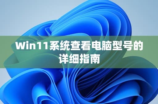 Win11系统查看电脑型号的详细指南