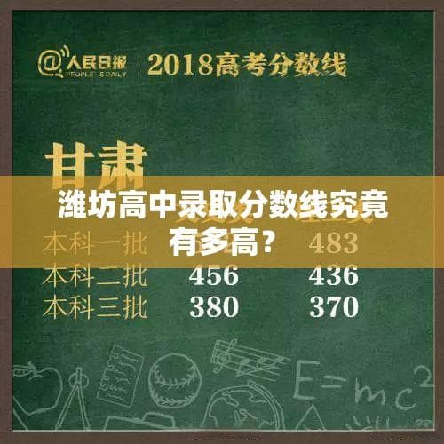 潍坊高中录取分数线究竟有多高？
