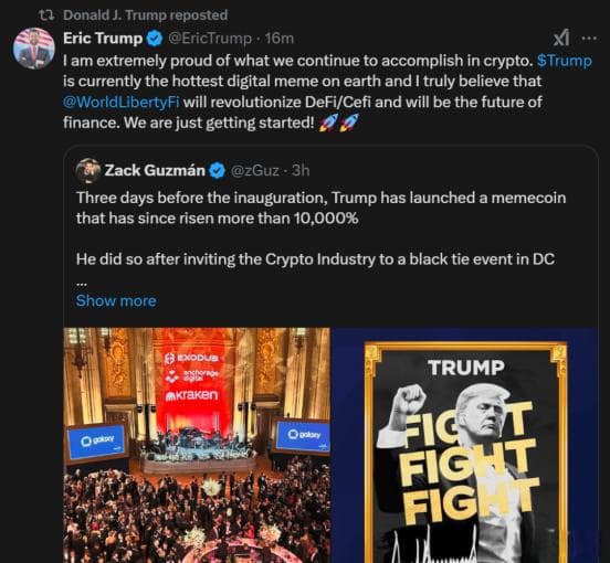 特朗普公开发币，TRUMP暴涨160倍！给币圈带来什么？