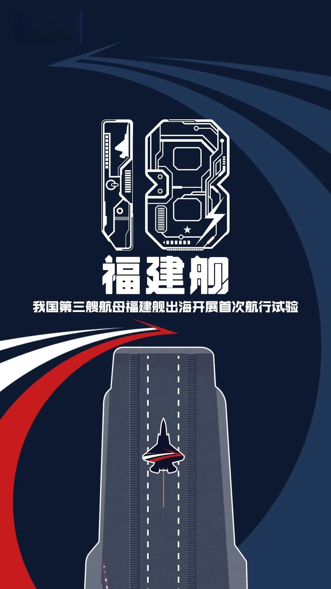 我国第三艘航母福建舰开展首次航行试验