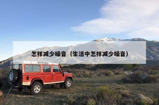 怎样减少噪音（生活中怎样减少噪音）