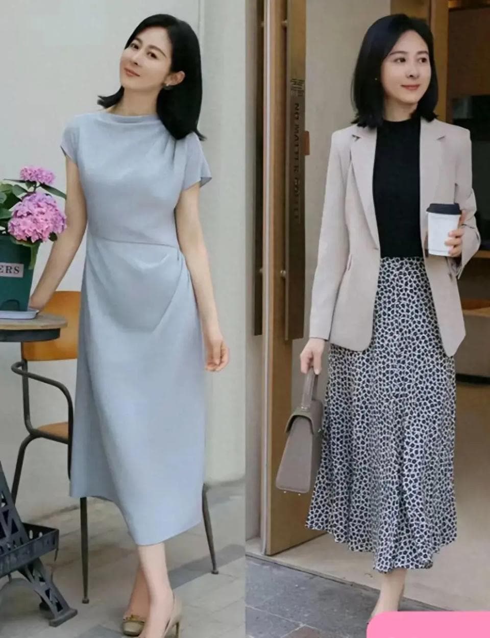 中年女性秋季穿搭指南：裙子配粗跟鞋、平底鞋，优雅减龄又显气质