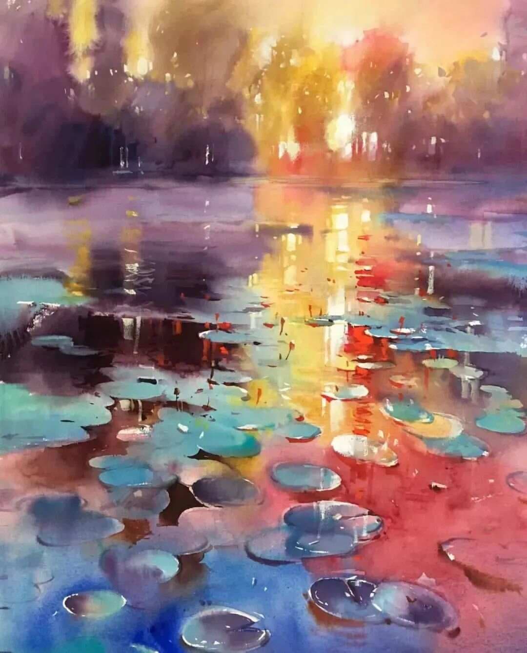 水彩画的艺术魅力：“水”与“彩”并重