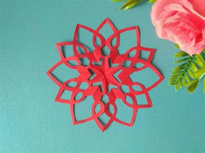 初学者必学：六角折纸法窗花剪纸教程