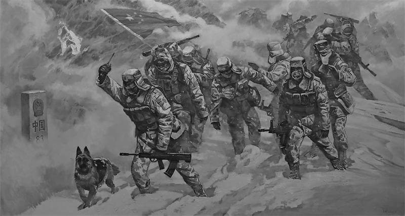 军人心中的精神图腾：美术作品里的神圣界碑