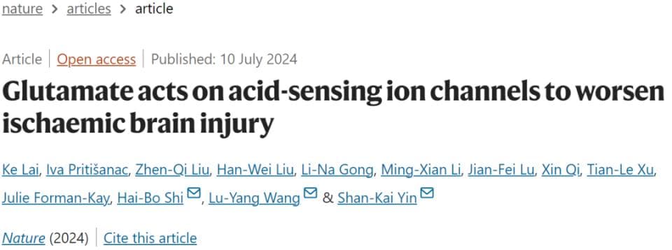 《自然》：上海交大等团队发现缺血性卒中脑损伤全新机制，并发现治疗新思路！