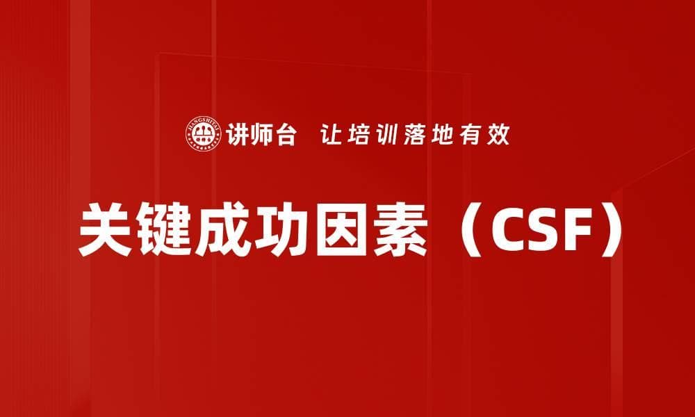 关键成功因素（CSF）