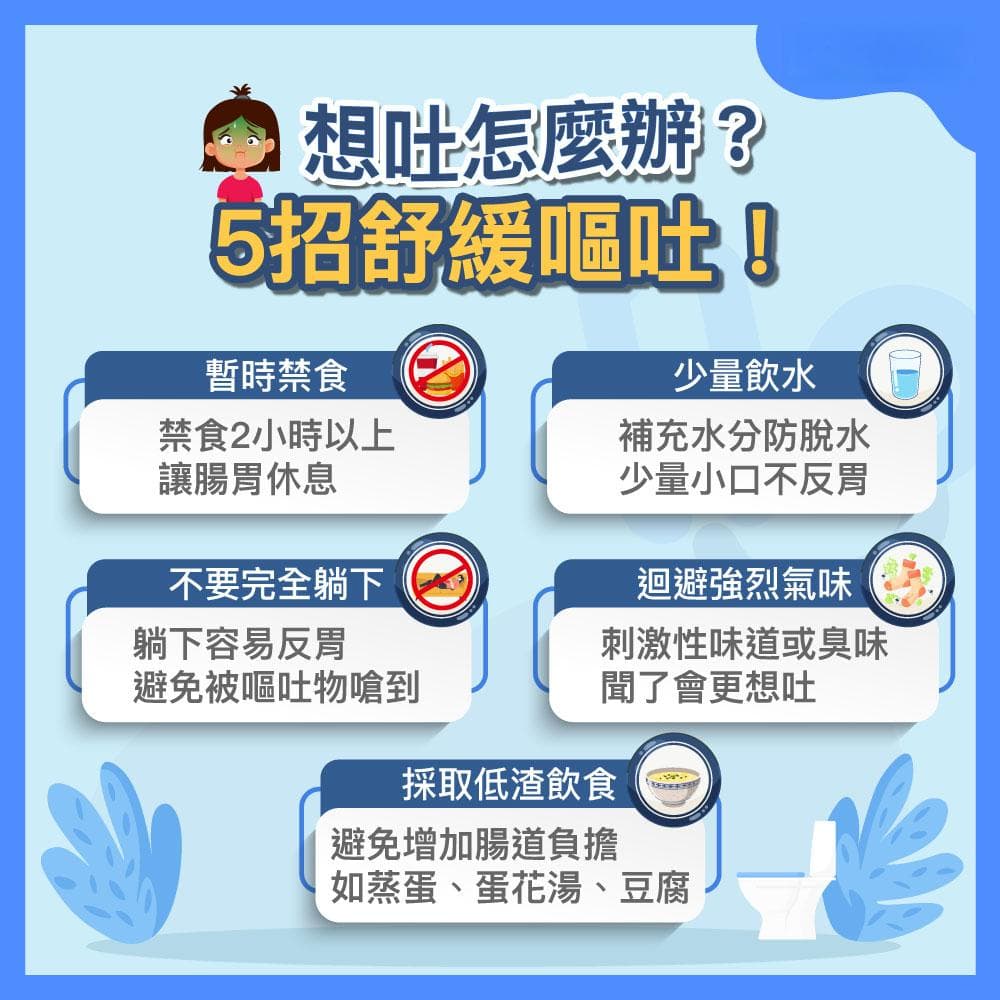 想吐怎么办？5招舒缓反胃想吐！想吐吃什么、穴道、原因解析