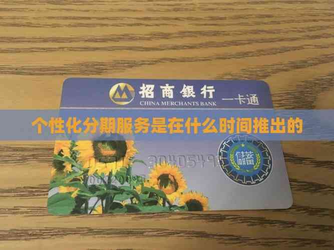 个性化分期服务是在什么时间推出的