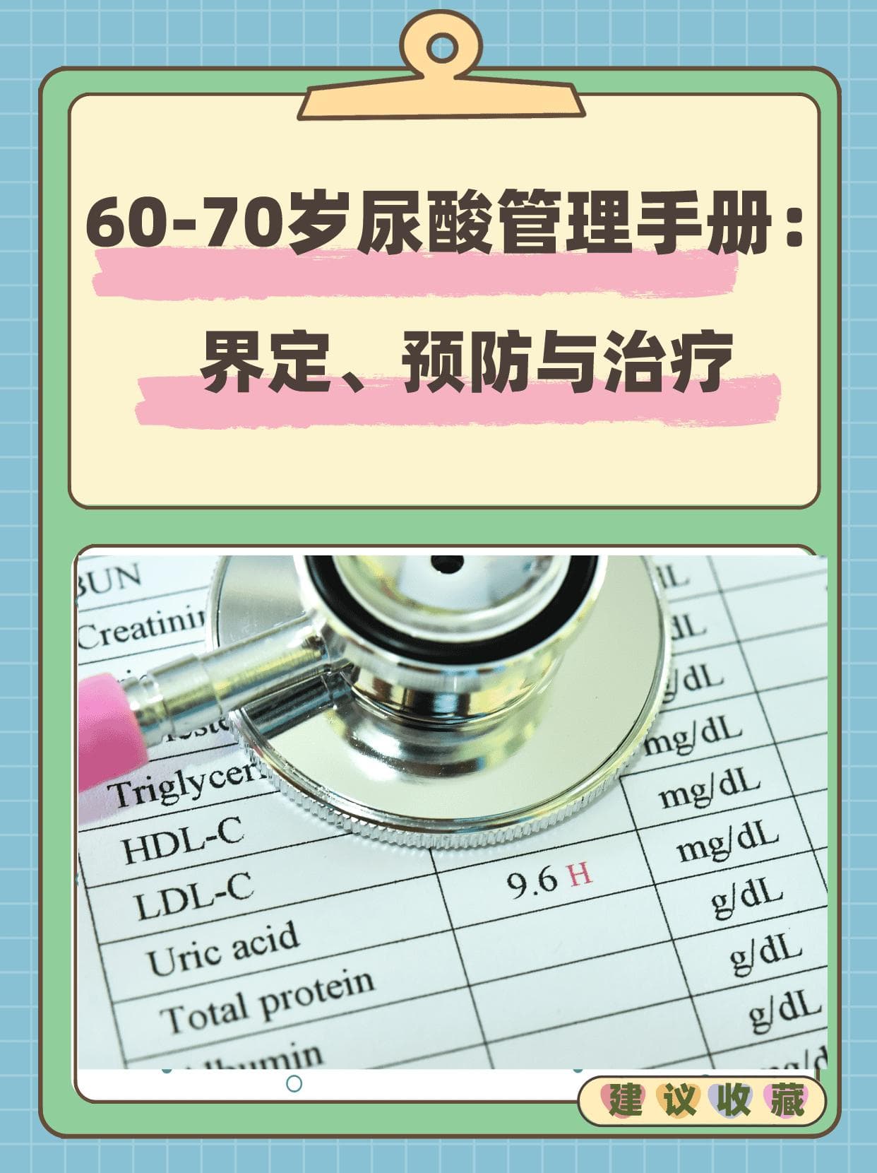 60-70岁尿酸管理手册：界定、预防与治疗