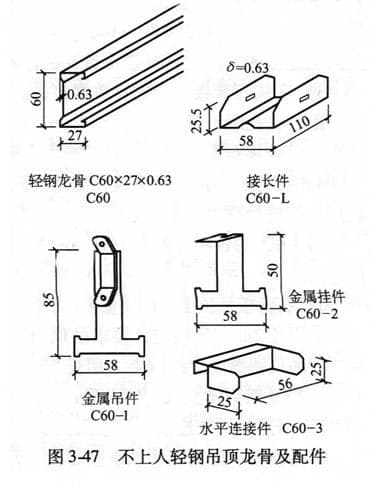 吊顶龙骨材料 吊顶龙骨规格 吊顶龙骨安装