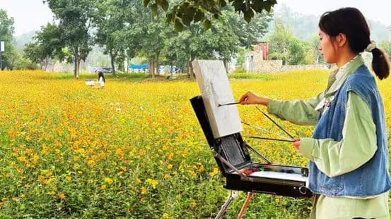 建德下涯：妙笔绘花海，艺术兴乡村