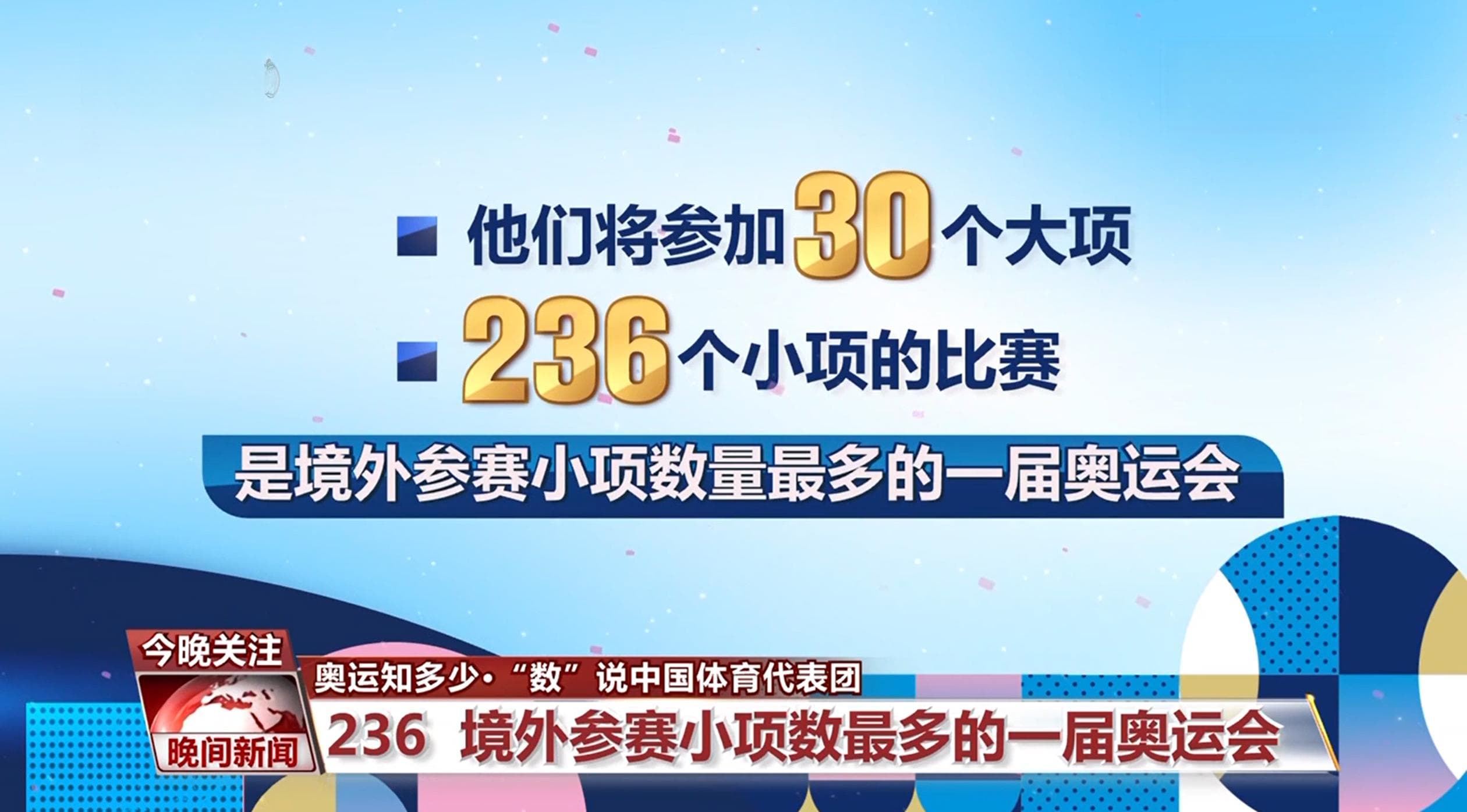 奥运知多少·“数”说中国体育代表团