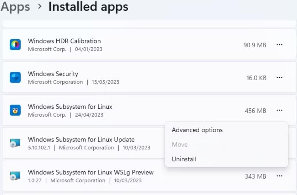 Windows 11中完全卸载WSL的详细步骤