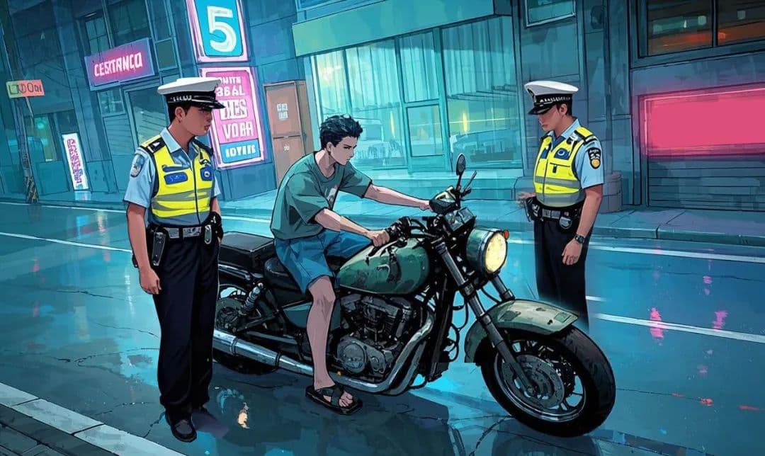 穿拖鞋驾驶报废车上路 摩托小车驾照均被吊销