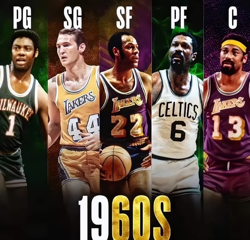 美媒评选7个时期的NBA最佳阵容：从"指环王"到"字母哥"，哪个时代最强？