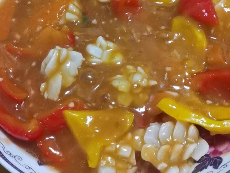 美味鱿鱼花：酸甜可口的家常菜谱