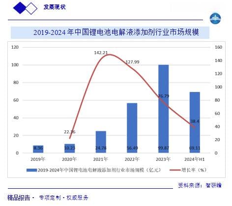中国锂电池电解液添加剂行业深度分析：市场规模预测及未来发展趋势