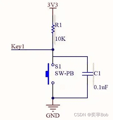 按键的硬件消抖电路原理