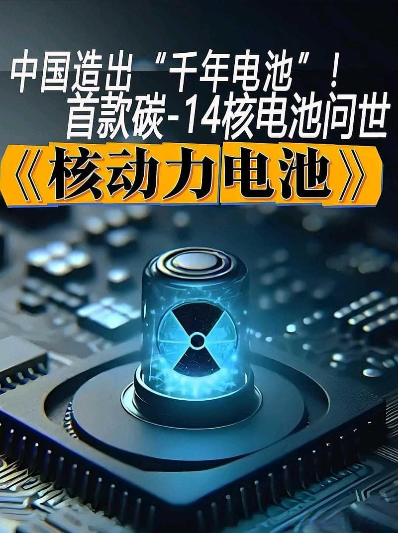中国造出“千年电池”！首款碳-14核电池问世，手机或能祖传用？
